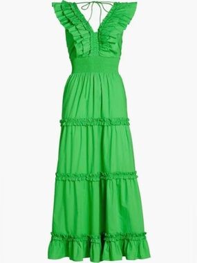 Love the Label Women's Azalea Tiered Cotton Midi-Dress XS